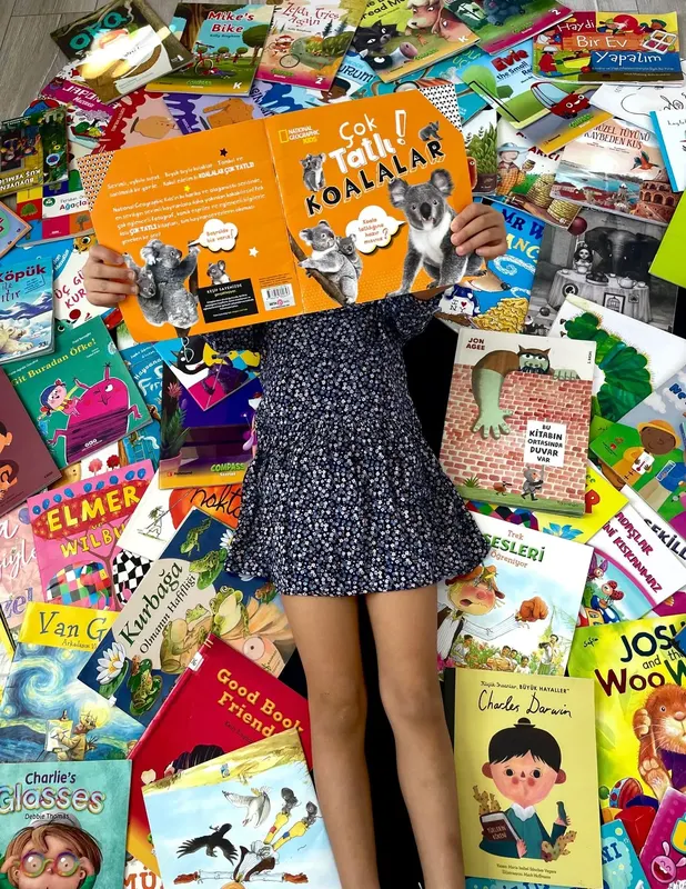 Didim anaokulu kitap okuma kütüphane